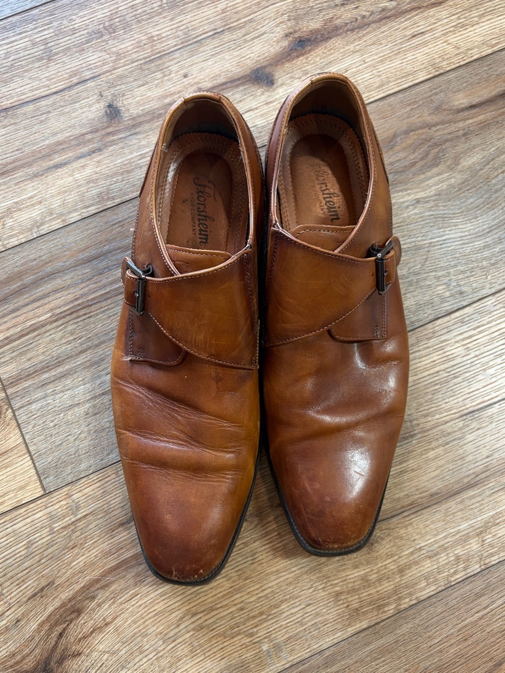 Florsheim Sorrento monk strap classic warm leather Dapper shoes - Picture 3 of 12